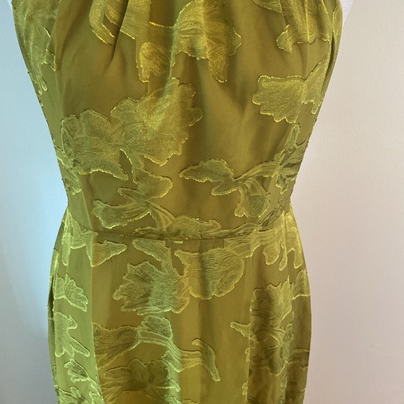 NWT Rihoas green Jacquard ranched midi dress - Picture 3 of 15